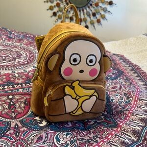 Loungefly Brown and Yellow Monkey Backpack